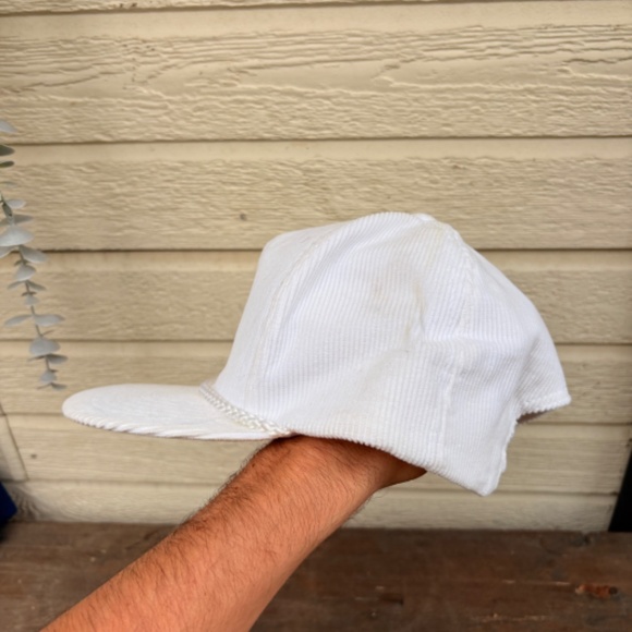 Vintage SPORTS SELECT Corduroy trucker hat snapback white - Picture 5 of 6